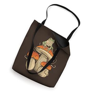 Goblincore Aesthetic Cottagecore Cothing Mushroom Frog Women Tote Bag