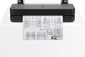 hp designjet t250 large format compact wireless plotter printer – 24″, with modern office design (5hb06a) (renewed)