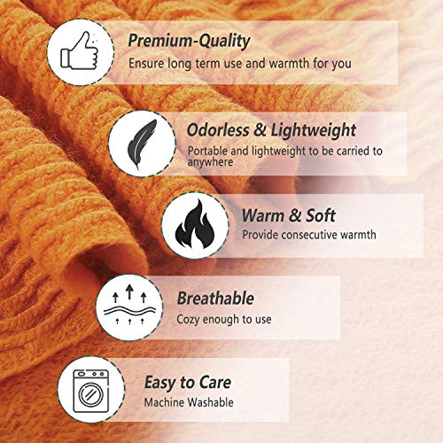 JUDYBRIDAL Knitted Throw Blanket Couch Cover Blanket Textured Solid Decorative Blanket with Tassel for Sofa Bed Travel,50 x 60, Orange