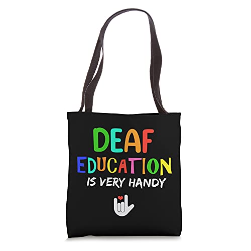 Very Handy ASL Sign Language Deaf Education Teacher Tote Bag