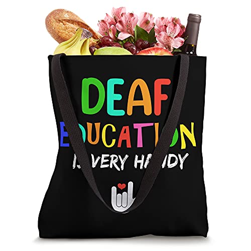 Very Handy ASL Sign Language Deaf Education Teacher Tote Bag