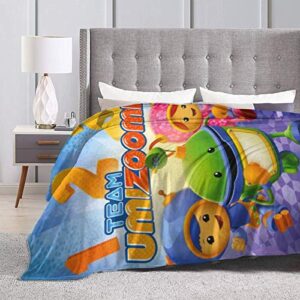 HAGPOVA Team Umizoomi Blanket Anime AUltra-Soft Cozy Flannel Blankets Micro-Fleece Sofa Throw Lightweight Microfiber Bedding Blanket 50" x40