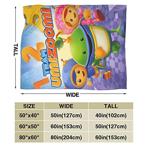 HAGPOVA Team Umizoomi Blanket Anime AUltra-Soft Cozy Flannel Blankets Micro-Fleece Sofa Throw Lightweight Microfiber Bedding Blanket 50" x40