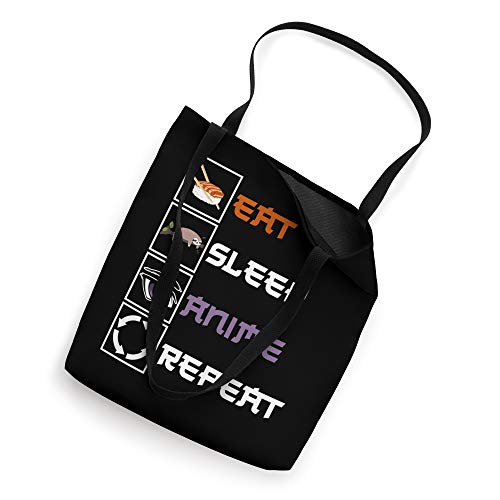 Eat Sleep Anime Repeat Otaku Graphics Design Japanese Manga Tote Bag