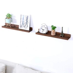 wood floating shelves picture ledge shelf rustic style set for 2 kitchen farmhouse bathroom decor