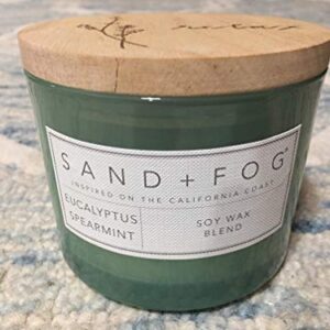 Sand + Fog - Eucalyptus Spearmint - 12oz - Candle - Soy Wax Blend - Sea Green