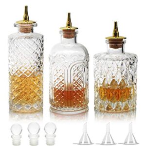 suprobarware bitters bottle for cocktails – glass dasher bottles with dash tops, great for bartender,home bar
