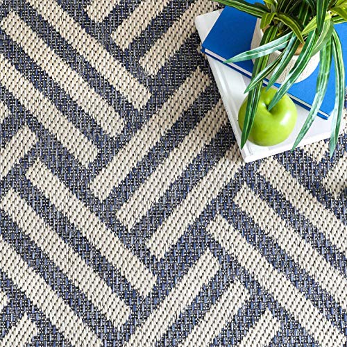 nuLOOM Charter Homely Herringbone Indoor/Outdoor Area Rug, 6' 7" x 9', Grey