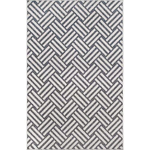 nuLOOM Charter Homely Herringbone Indoor/Outdoor Area Rug, 6' 7" x 9', Grey