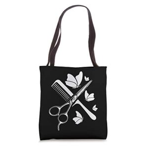 hair-dresser stylist scissors barbers cool beautician gifts tote bag