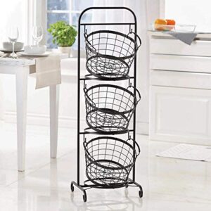 Mesa 3-Tier Market Basket Wrought Iron Removable