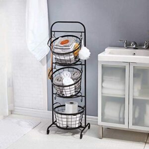 Mesa 3-Tier Market Basket Wrought Iron Removable