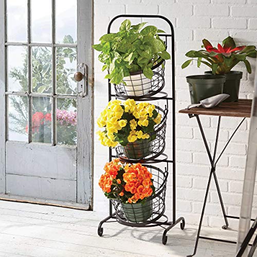 Mesa 3-Tier Market Basket Wrought Iron Removable