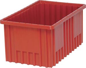quantum storage k-dg92080rd-4 4-pack dividable grid container, 16-1/2″ x 10-7/8″ x 8″, red