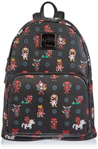 loungefly pop marvel deadpool 30th anniversay all over print womens double strap shoulder bag purse