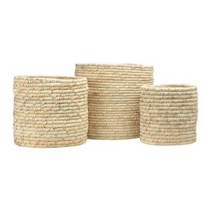 bloomingville natural grass, set of 3 baskets