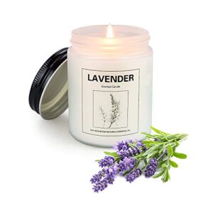 Lavender Candles for Home Scented Candles Gifts for Women 7 oz 50 Hrs Long Lasting Highly Scented Soy Lavender Candle Set for Body Relaxation & Stress Relief, 2 Pcs