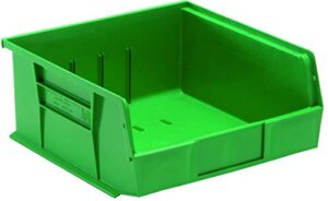 quantum storage systems k-qus235gn-4 4-pack ultra-stack and hang bins, 10-7/8 inch x 11 inch x 5 inch, green