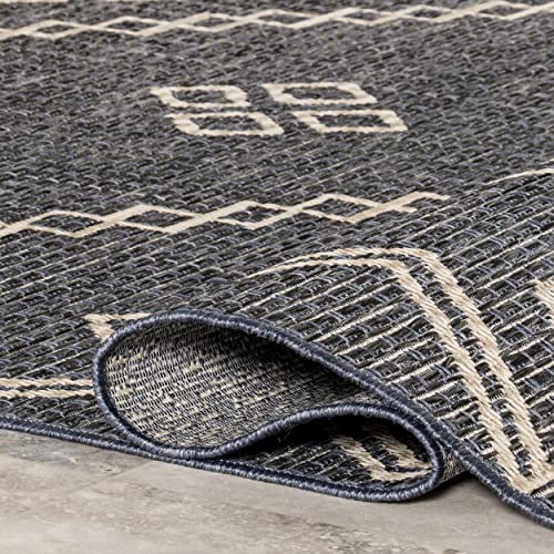 nuLOOM Charter Diamonded Helix Indoor/Outdoor Area Rug, 5' x 8', Grey