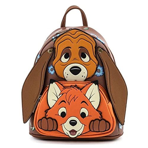 Loungefly Disney Fox and Hound Todd and Cooper Cosplay Womens Double Strap Shoulder Bag Purse