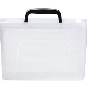 5-Pack Clear Storage Latch Box/Bin with Lid, 8 Litre Stackable Plastic Storage with Handle (8.5 Quart)