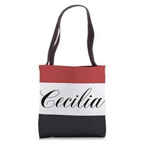 personalized name cecilia employee bridal birthday gifts tote bag