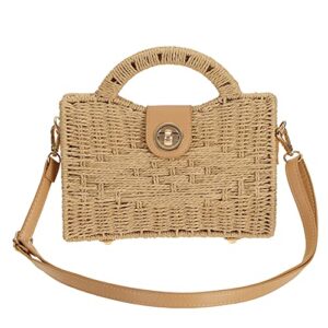 so’each women handmade straw wicker woven purse boho crossbody shoulder bag