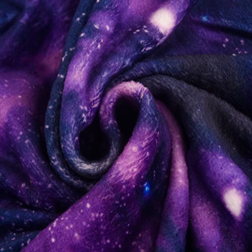 Mimihome Galaxy Throw Blanket, Outer Space Universe Warm Fleece Blanket for Sofa Couch Bed, 80x58 Inch