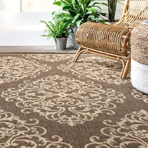 nuLOOM Frontier Coronated Trellis Indoor/Outdoor Area Rug, 8' x 10', Beige