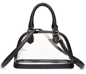 keepop womens clear shell crossbody bag dome transparent handbag purse pvc shoulder bag