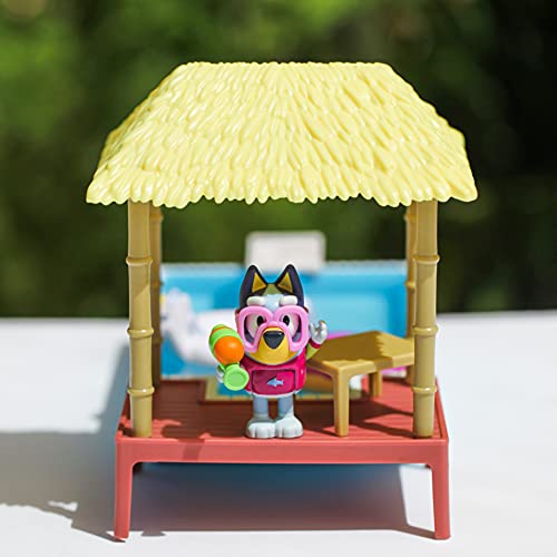 Bluey Pool Playset and Figure, 2.5-3 inch Articulated Figure and Accessories