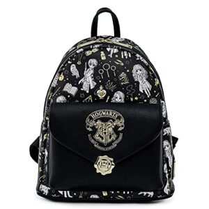 loungefly harry potter magical elements all over print womens double strap shoulder bag purse