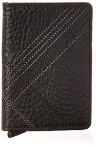 secrid – secrid slim wallet stitch embroidered vegetable-tanned (linea black)