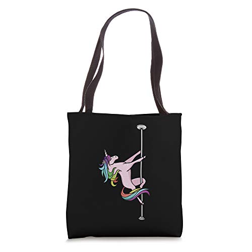 Funny Pole Dancing Unicorn Lover Gift Pole Dancer Fitness Tote Bag