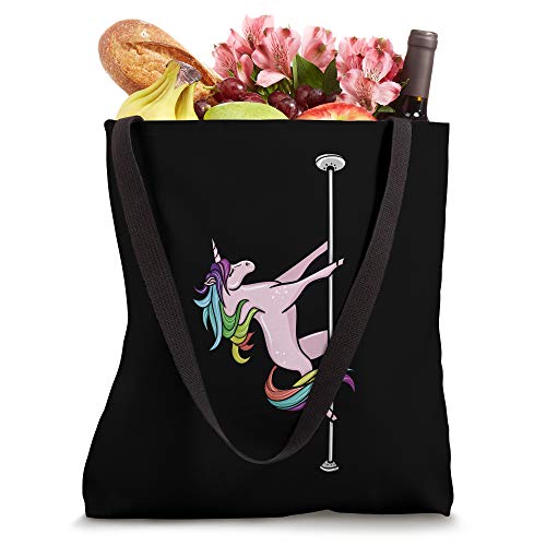 Funny Pole Dancing Unicorn Lover Gift Pole Dancer Fitness Tote Bag