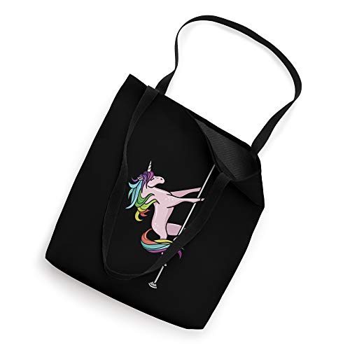 Funny Pole Dancing Unicorn Lover Gift Pole Dancer Fitness Tote Bag