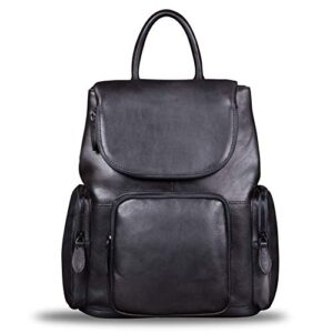 Leather Backpack for Women Vintage Handmade Casual Rucksack Satchel (Darkgray)