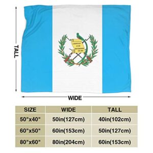 Guatemala Flag Pattern Fleece Blanket Throw Lightweight Blanket Super Soft Cozy Bed Warm Blanket for Living Room/Bedroom All Season (Guatemala Flag Pattern, 50" × 40")