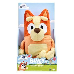 bluey – 12″ talking bingo plush – interactive – sing along with bingo, 9 different phrases