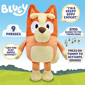 Bluey - 12" Talking Bingo Plush - Interactive - Sing Along with Bingo, 9 Different Phrases