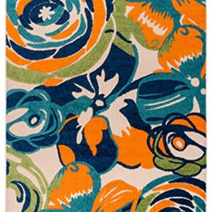 Rugshop Ravenna Modern Large Floral Flowers Indoor/Outdoor Area Rug 7'10" x 10' Multi