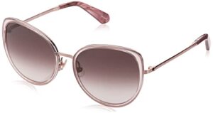 kate spade new york women’s jensen/g/s cat eye sunglasses, pink, 57mm, 18mm