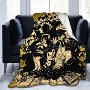 WOLOISO Winter Flannel Blanket Ultra-Soft Comfortable Throw Blanket for Bed Sofa All Season 50 x 60 Inch