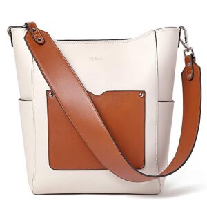 cluci bucket bags for women hobo purse and handbags vegan leather designer tote large shoulder bag