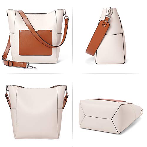 CLUCI Bucket Bags for Women Hobo Purse and Handbags Vegan Leather Designer Tote Large Shoulder Bag