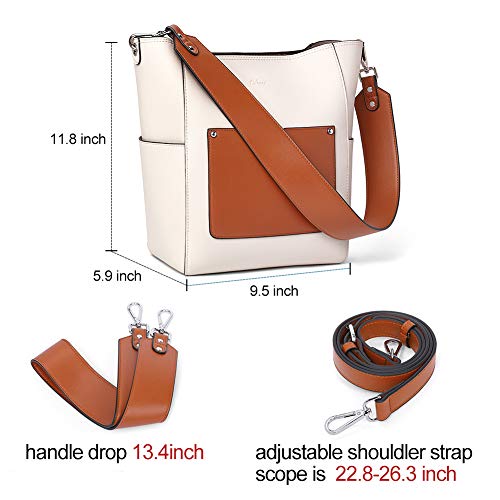 CLUCI Bucket Bags for Women Hobo Purse and Handbags Vegan Leather Designer Tote Large Shoulder Bag