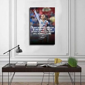 Famous Football Player Alex Morgan High-Definition Decorative Football Poster Print 34 Canvas Poster Bedroom Decor Sports Landscape Office Room Decor Gift 12×18inch(30×45cm) Unframe: