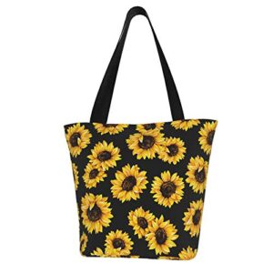 antcreptson sunflower shoulder tote bag purse top handle satchel handbag for women work school travel business shopping casual