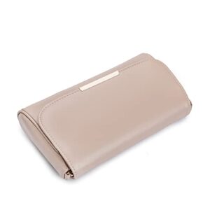 IXEBELLA Fancy Clutch Bag for Women Evening Party Purse Small Soft PU Leather Clutch (Nude)