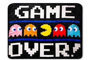 just funky pac-man game over throw blanket | 45 x 60 inch soft fleece blanket